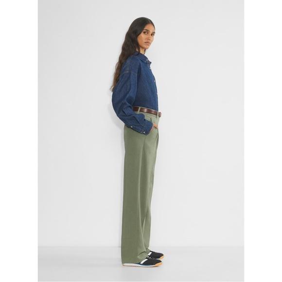 nwot Aritzia The Effortless Pant™ - Peachy Twill Smoked sage 10 long - Picture 2 of 3